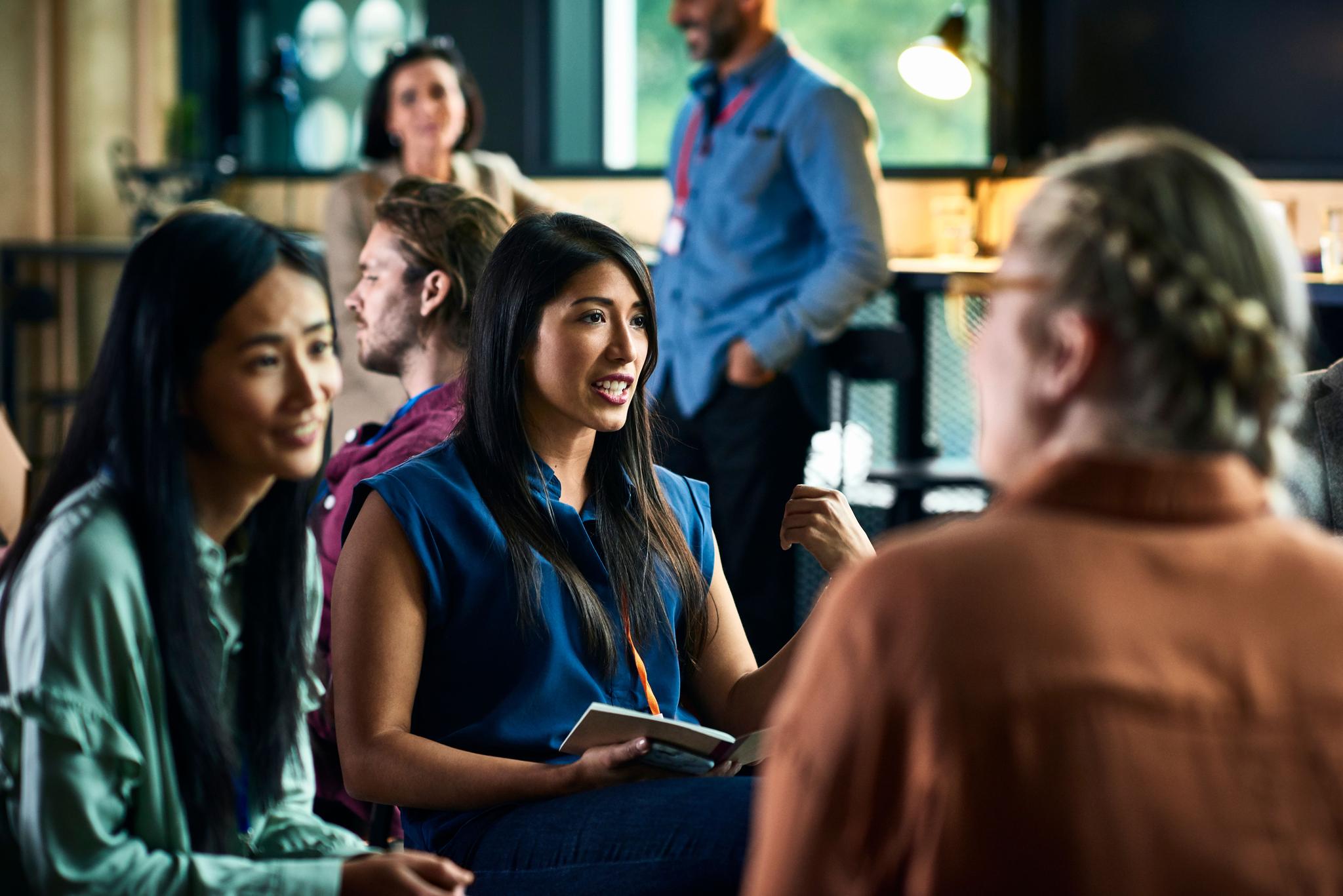 Professionals discussing new regulations